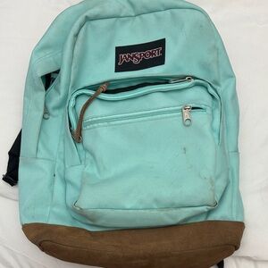 JanSport Aqua and Brown Backpack